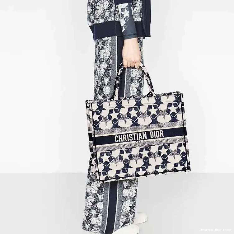 Cheap Tote Etoile Canvas Motif Book White Blue Dior 0512 Luxury
